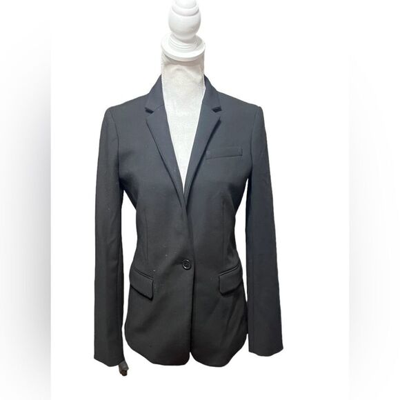 J.Crew Women's $198 Tall Regent Blazer Four-Season Stretch Black Size 4T K5966 - Picture 2 of 5